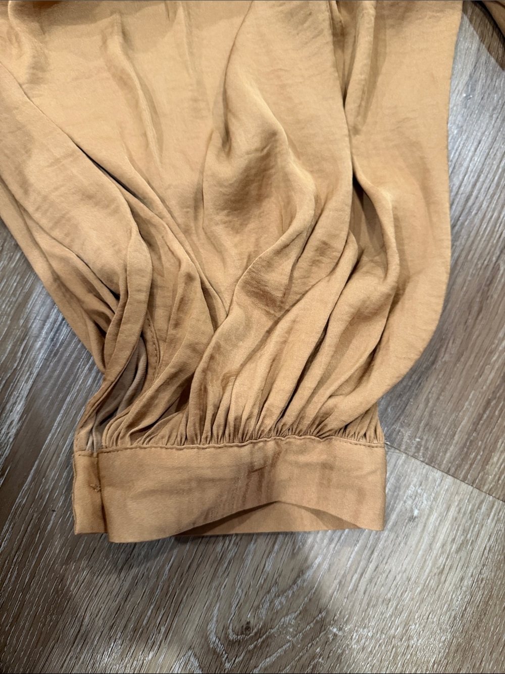 Zara Tan Button-Front Jumpsuit - Picture 6 of 11